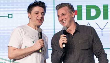 Oscar Filho e Luciano Huck